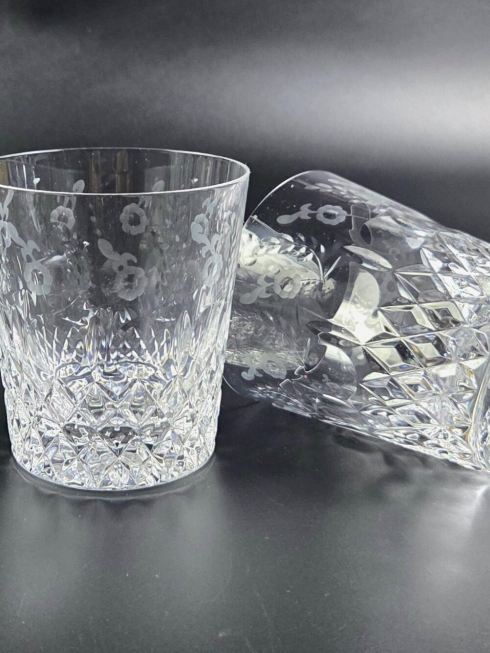 Vintage Rogaska Gallia - Double Old Fashioned Glasses - Set of 2 - Yugoslavia